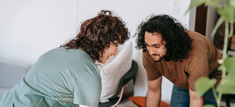 People moving furniture