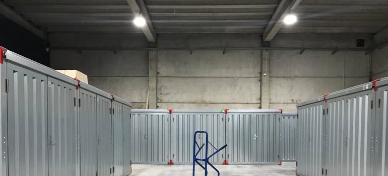 A dolly in a storage