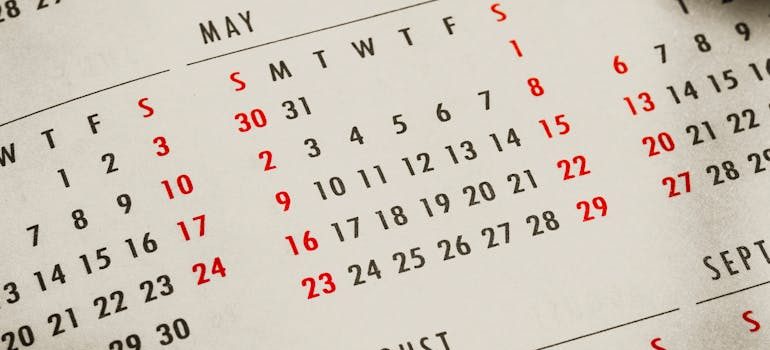 A calendar