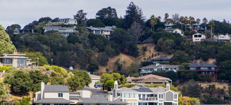 Houses on a hill