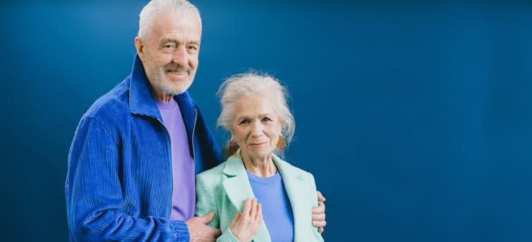 Two smiling seniors