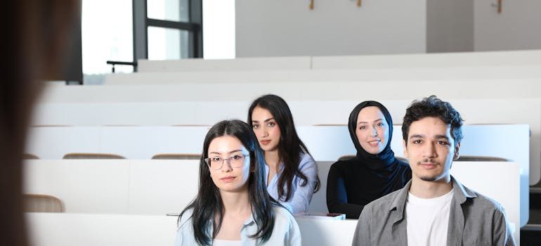 Students at university