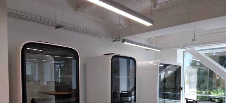 Cubicles in an office