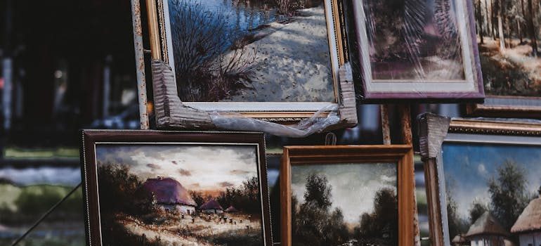 A lot of paintings