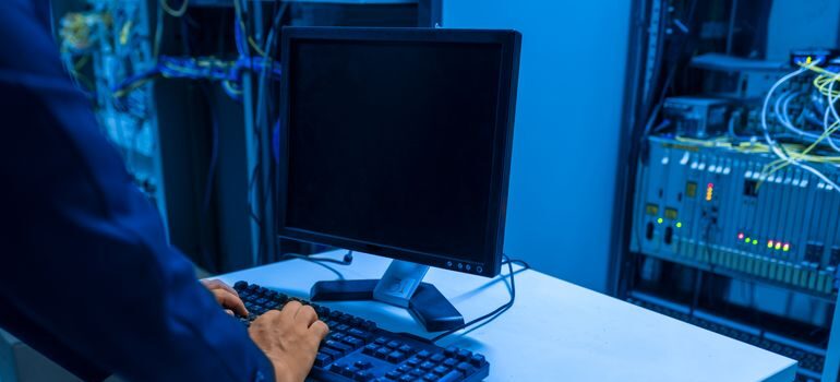 A person using a computer