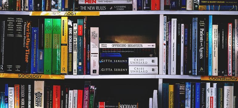 A shelf full of books