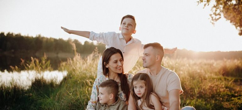 A family in nature in one of the best Bay Area cities for families with school-age children